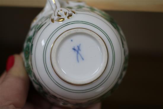 An early 20th century Meissen teaset